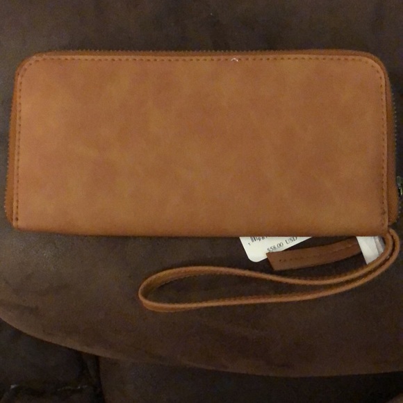 Free People - Distressed Vegan Leather Wallet (Brown) - Picture 4 of 9